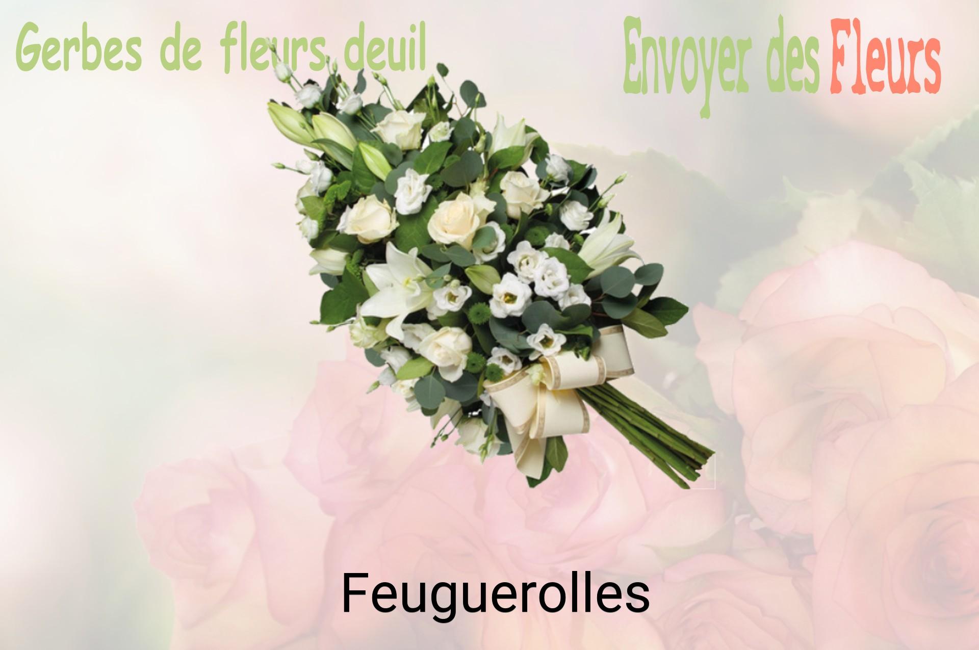 Gerbe de fleurs de deuil livrée à Feuguerolles